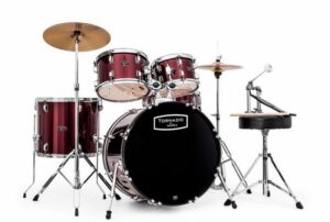 Beginner Drum Kits - Mapex Tornado Burgundy Acoustic Drum Kit