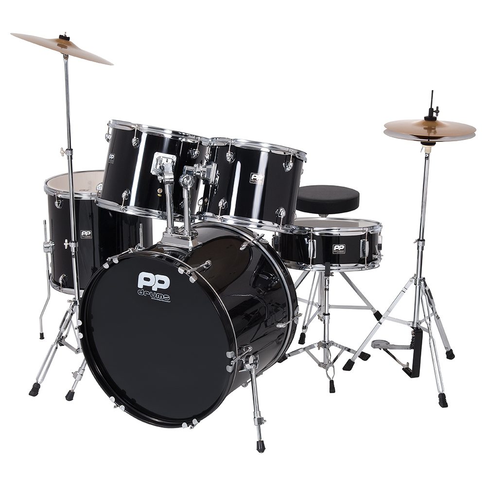 Performance Percussion Drum Kit PP250 Black - Beginners Drum Kit