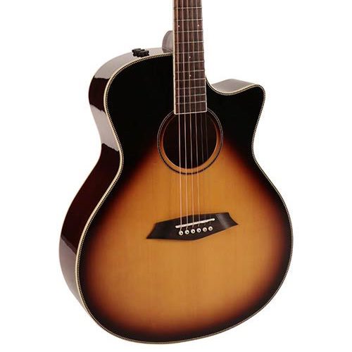 Sire Guitars A3 Series Larry Carlton Grand Auditorium Semi-Acoustic guitar with SIB Electronics and Cutaway & Case
