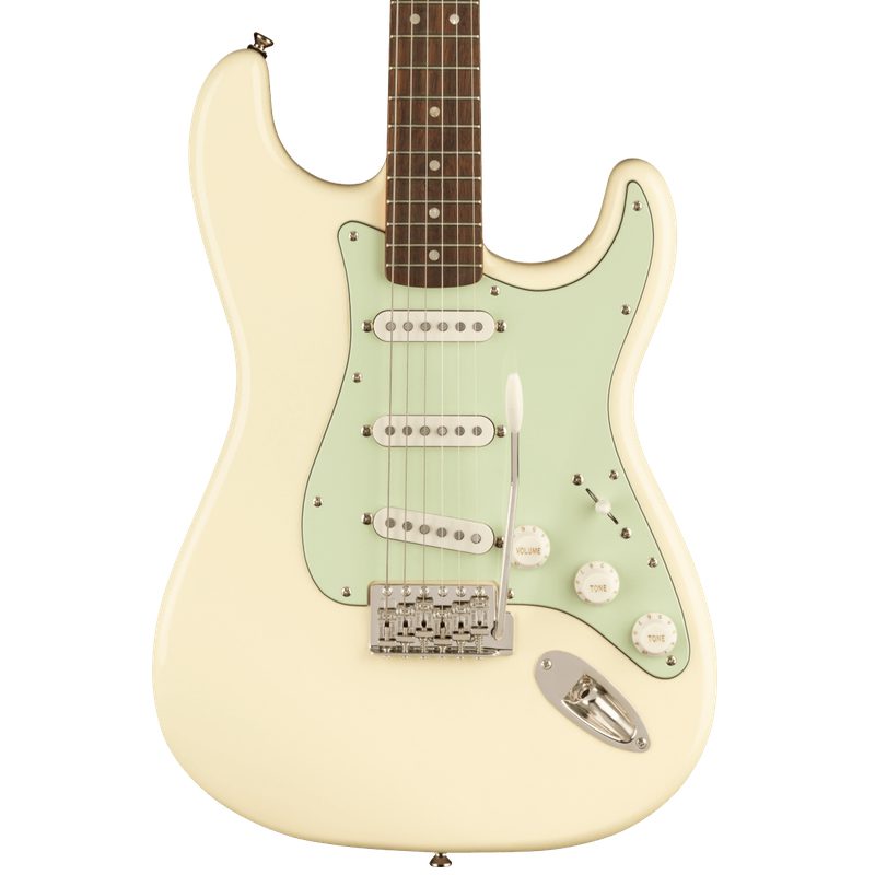 Squier FSR Classic Vibe ’60s Stratocaster in Olympic White with a Mint Pickguard