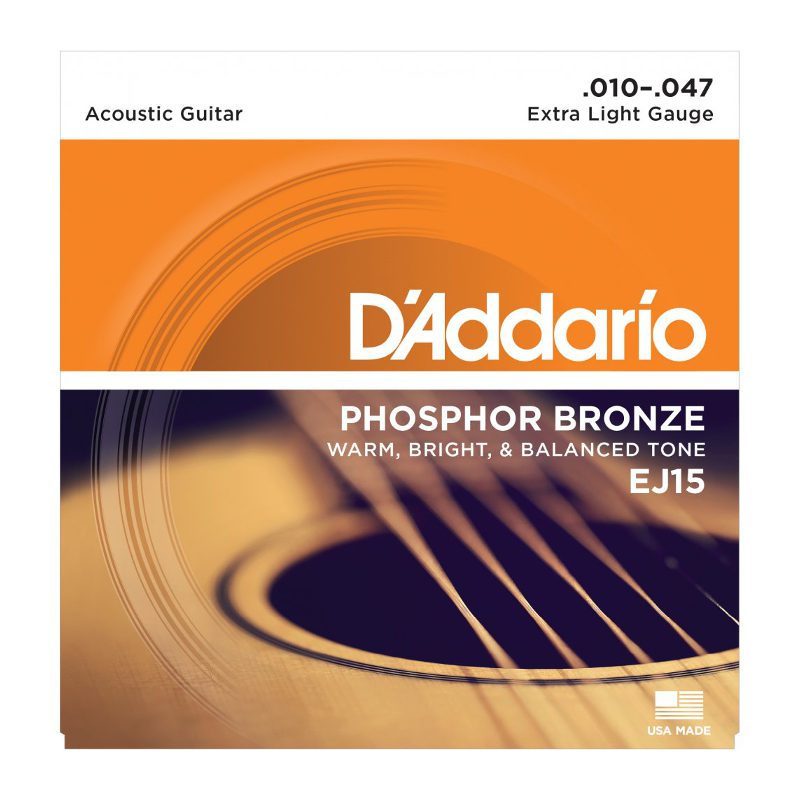 D’Addario Acoustic Guitar .010-.047 Extra Light Gauge EJ15