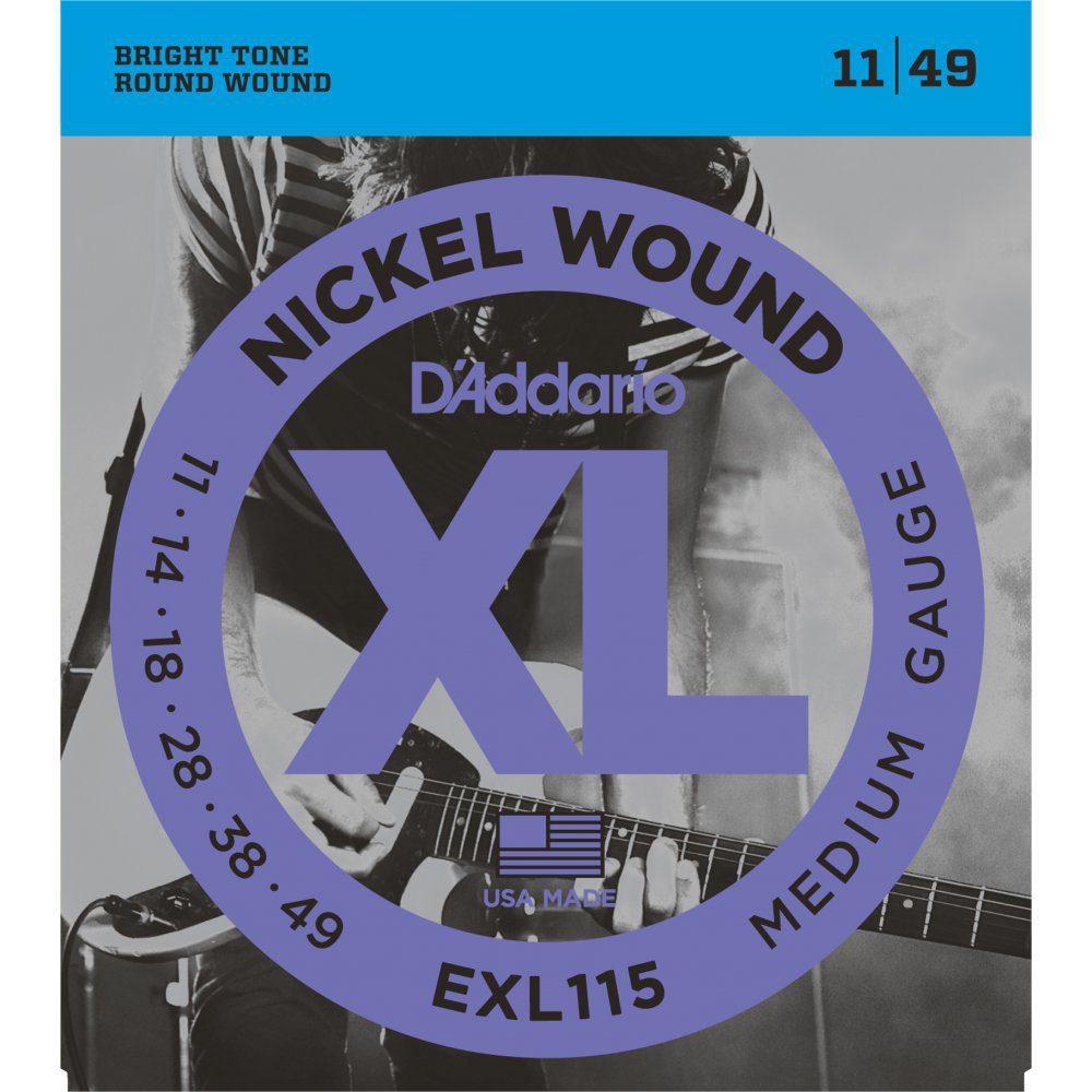 D’Addario – EXL115 Coated Nickel Plated Electric Strings