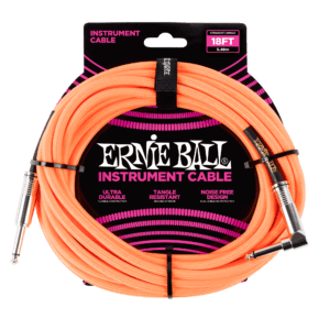 Ernie Ball 18ft Instrument Cable Neon Orange