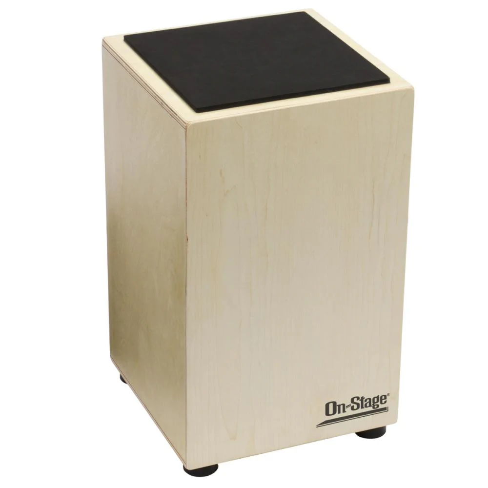 On-Stage Cajon in Cream with Fixed Snare + Carry Bag