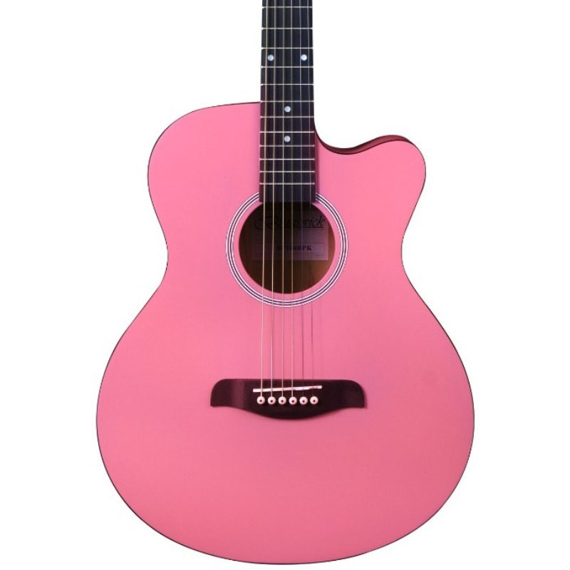Brunswick Grand Auditorium Cutaway Acoustic Guitar in Baby Pink