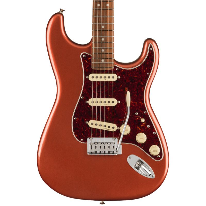 Fender Player Plus in Aged Candy Apple Red