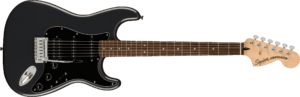 6-string Squier Affinity Stratocaster Electric Guitar in Charcoal Frost Metallic