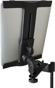 Adjustable Tablet Holder that will hold most digital tablets with its versatile C-Clamp