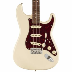 Body of 6-string Fender Limited Edition Pau Ferro Vintera Strat Olympic White