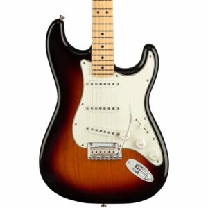 6-string Fender Player Stratocaster Pau Ferro Electric Guitar in 3 Tone Sunburst