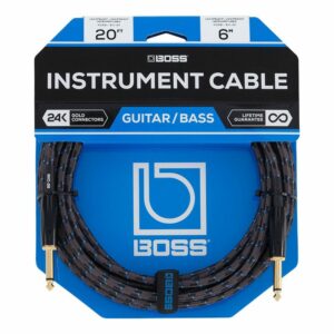 Boss BIC-20 20ft / 6m Instrument Cable in black