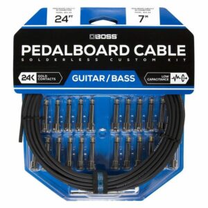 Boss BCK-24 Pedalboard Cable Kit. Black 7m cable coil with 24 connectors