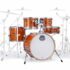 Mapex Mars Maple, 5 Piece Drum Kit in Gloss Amber with a snare drum, 2x rack toms, floor tom , a kick drum