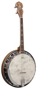Front of Barnes & Mullins Empress Irish-Gaelic 4-String Banjo