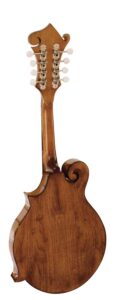 Back of 8-string Barnes and Mullins Salvino F-Style Mandolin