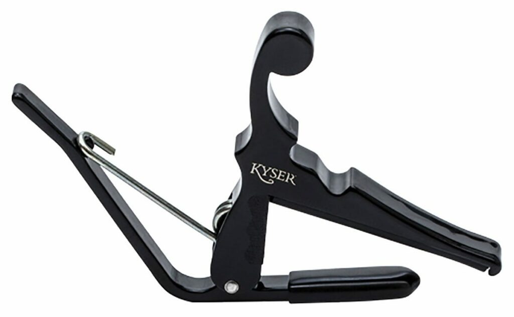 Kyser Capo Banjo / Mandolin Black. Used to shorten the length of the strings, raising their pitch.