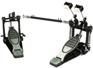 Double Promuco Bass Drum Pedal 200 Series in black and silver