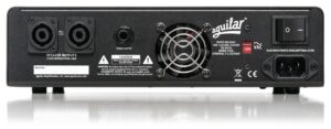 Rear of Aguilar Amplifier Tone Hammer 500 Breast Cancer Awareness Ltd. Edition showing cable ports