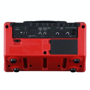 Boss Cube Street II Battery Powered Stereo Amplifier in Red, portable amp with cable connection ports