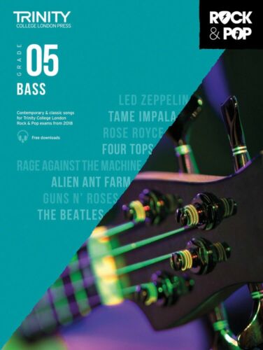 Trinity Rock & Pop 2018 Bass Grade 5 Bass Book notes and information