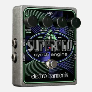 Electro-Harmonix Supergo Synth Engine Pedal with 4 knobs for speed, gliss, dry and effects control