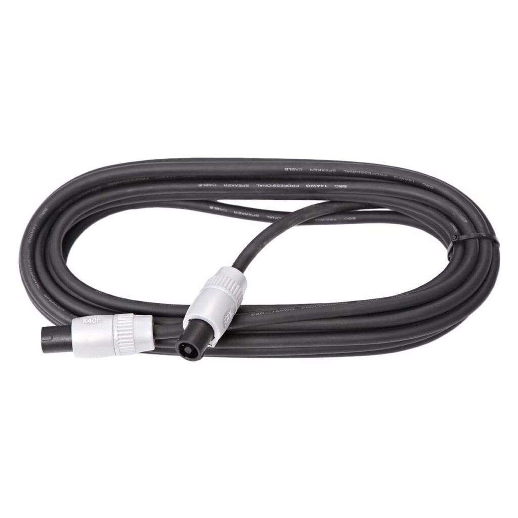 Kirlin SBC-127K-25ft Speaker Cable 12 AWG Plug Female to Female in black