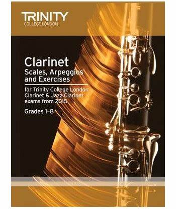 Trinity Clarinet Scales, Arpeggios & Exercises Grades 1-8 notes and information