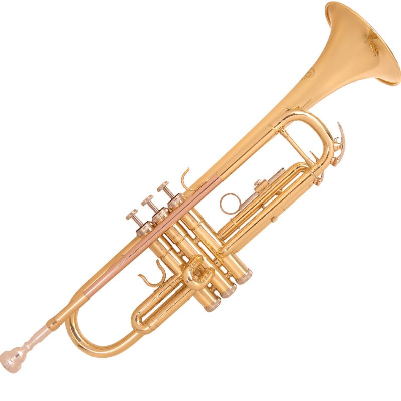 Odyssey Debut 'Bb' Beginner Trumpet Outfit - trumpet displayed diagonally