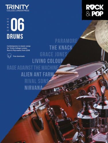 Trinity Rock & Pop 2018 Drums Grade 6 notes and information