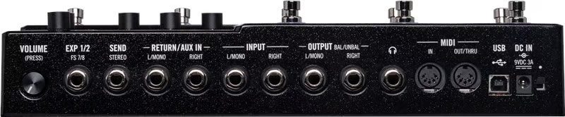 Line 6 HX Stomp XL Helix Effects Processor Pedal rear view of cable ports