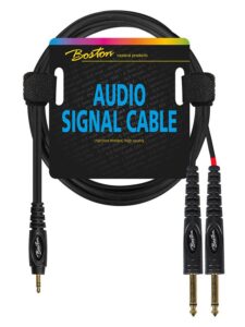 Boston audio signal cable 1.5mm jack stereo to 2x 6.3mm jack mono