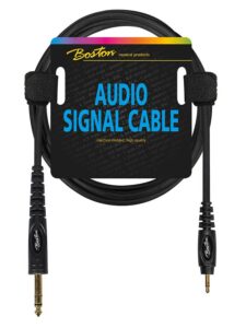 Boston Audio signal cable, 3.5mm jack stereo to 6.3mm jack stereo, 3.00 meter