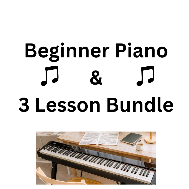 Beginner Piano & 3 Lesson Bundle